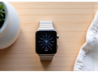 Modern health wearable, like a smart watch, tracking activity